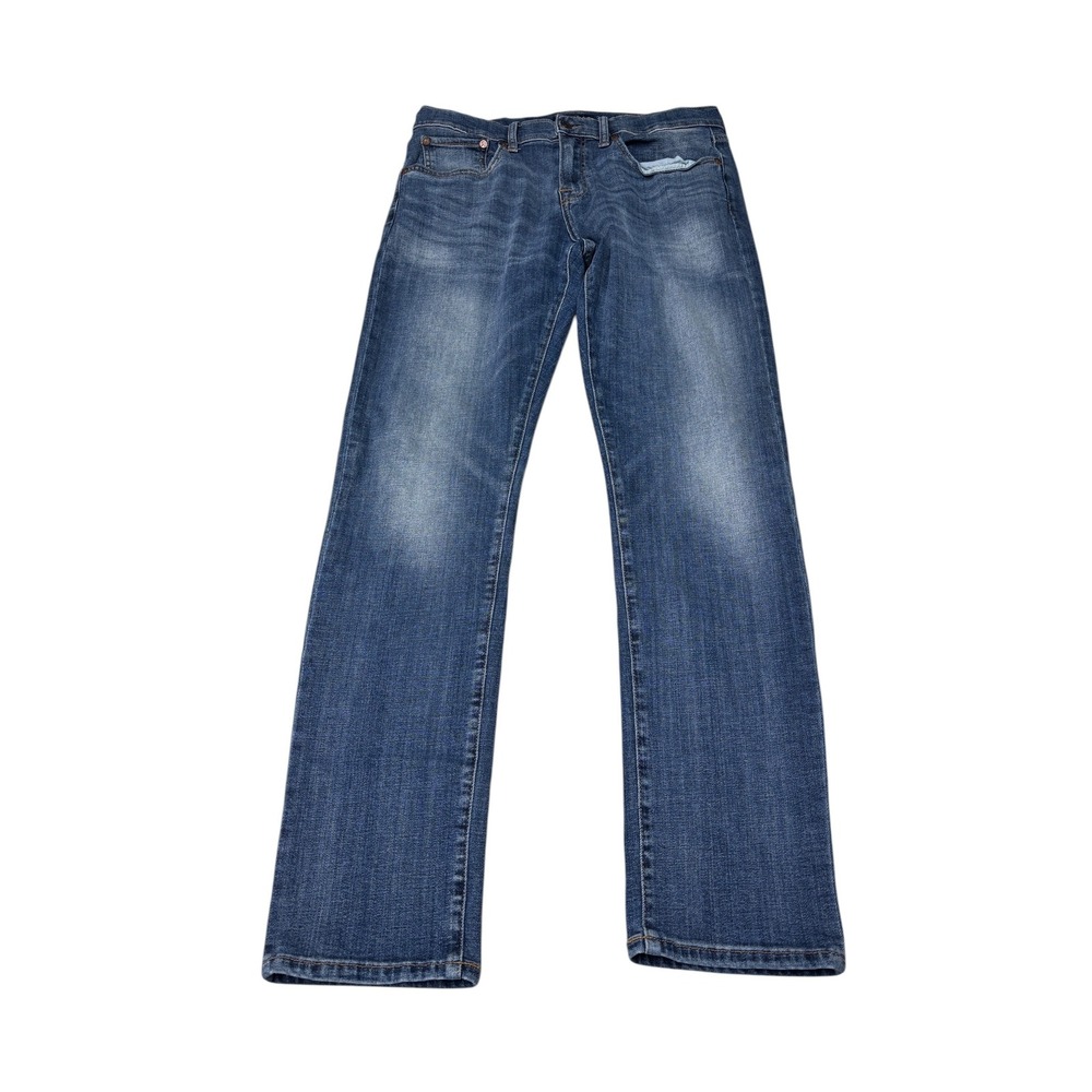 Lucky Brand 110 Skinny Mens Jeans 34x32 Medium Wash Coolmax Tencel Stretch Denim